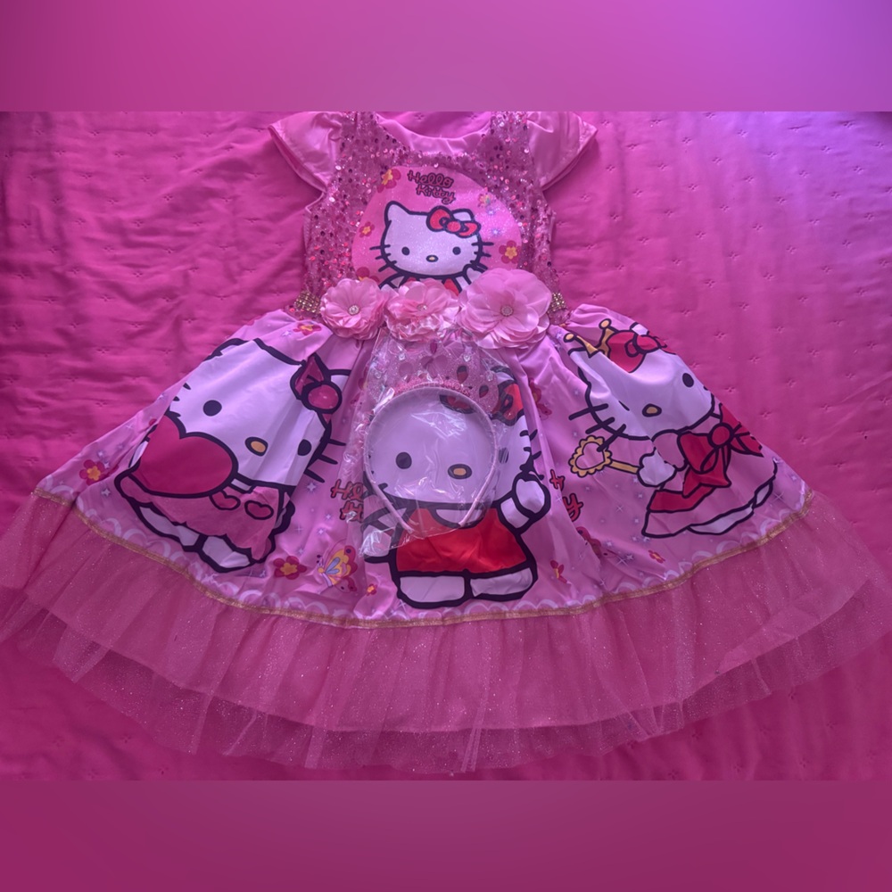 Hello Kitty Pink Formal Kids Dress